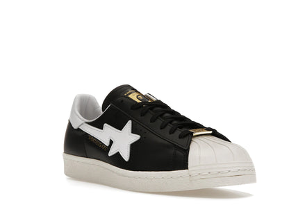 Adidas Superstar 80s Bape Black White Gold 2022