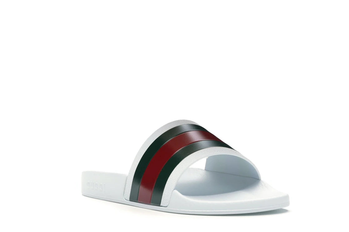 Gucci Pursuit Pool Slides White