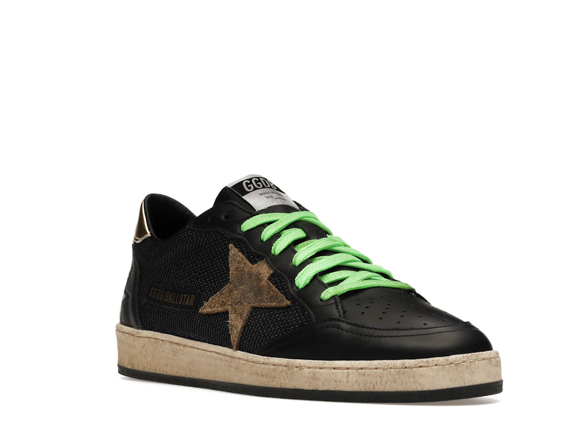 Golden Goose Ball-Star Low Black Fluorescent green