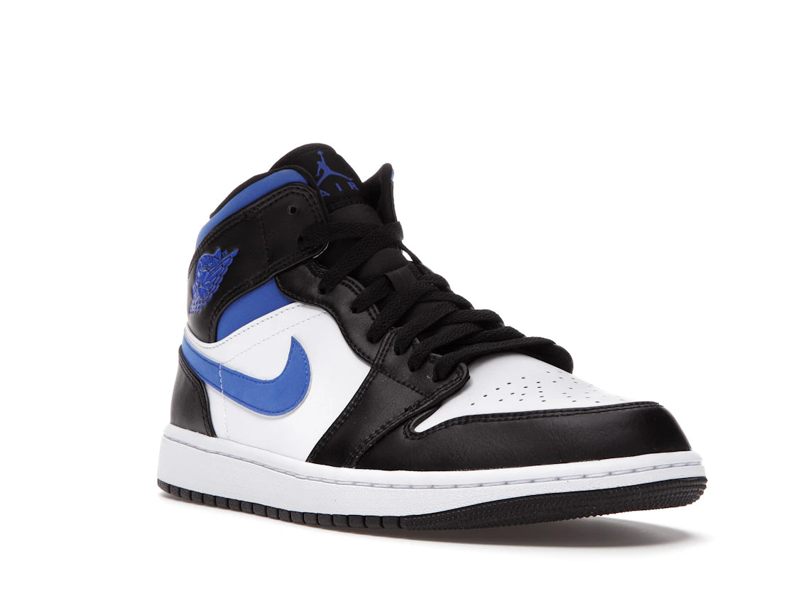 Jordan 1 Mid White Black Racer Blue