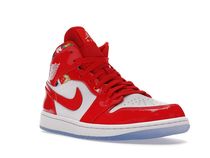 Jordan 1 Mid Barcelona Sweater Red Patent