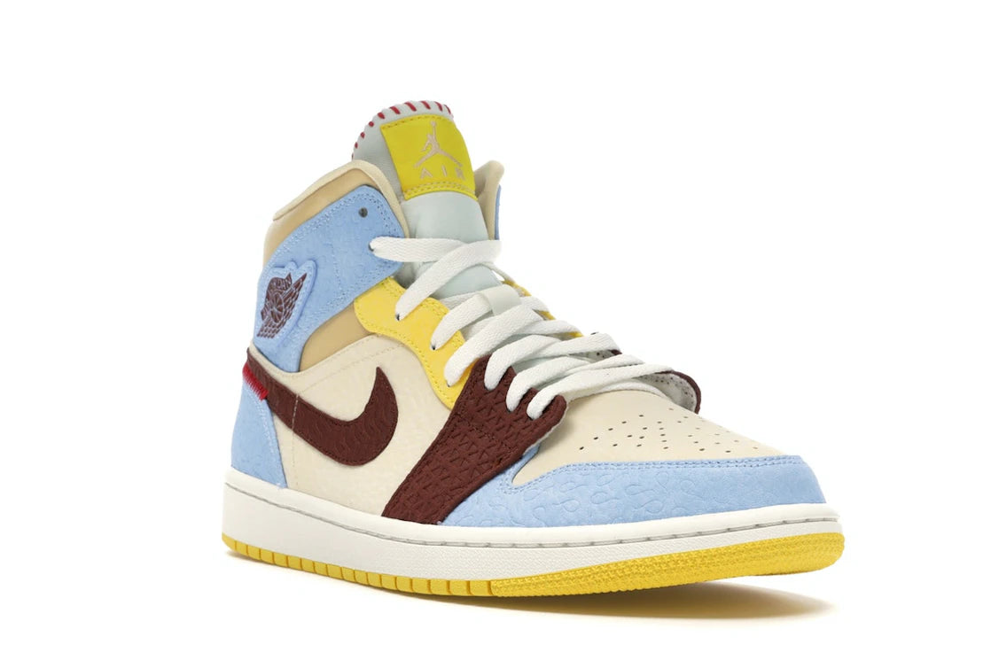 Jordan 1 Mid SE Fearless Maison Chateau Rouge