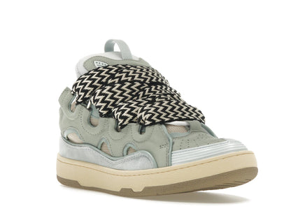 Lanvin Leather Curb Sneaker Light Blue
