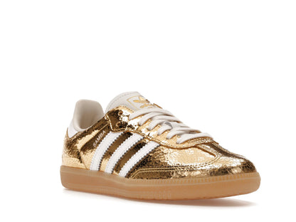 adidas Samba OG Gold Metallic Cracked Leather