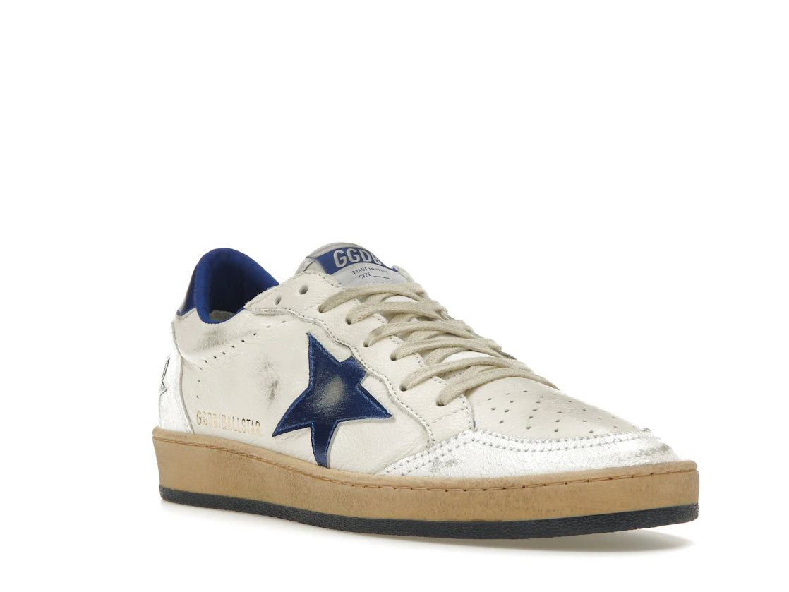 Golden Goose Ball-Star Low White Bluette