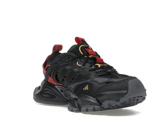 adidas XLG Runner Deluxe Black Gold Metallic Red