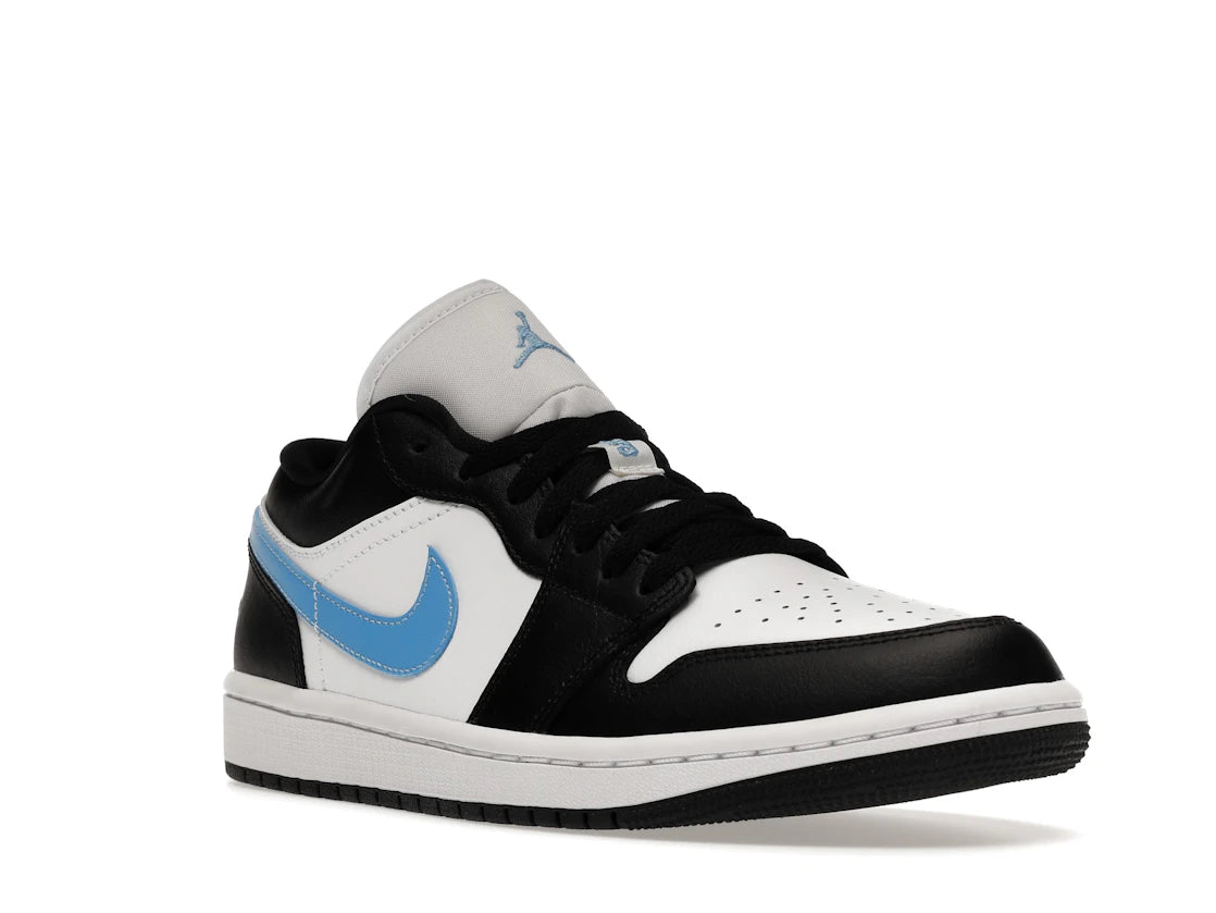Jordan 1 Low Noir Bleu Université Blanc (Femme)