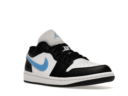 Jordan 1 Low Noir Bleu Université Blanc (Femme)
