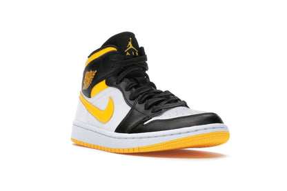 Jordan 1 Mid Laser Orange Noir (Femme)