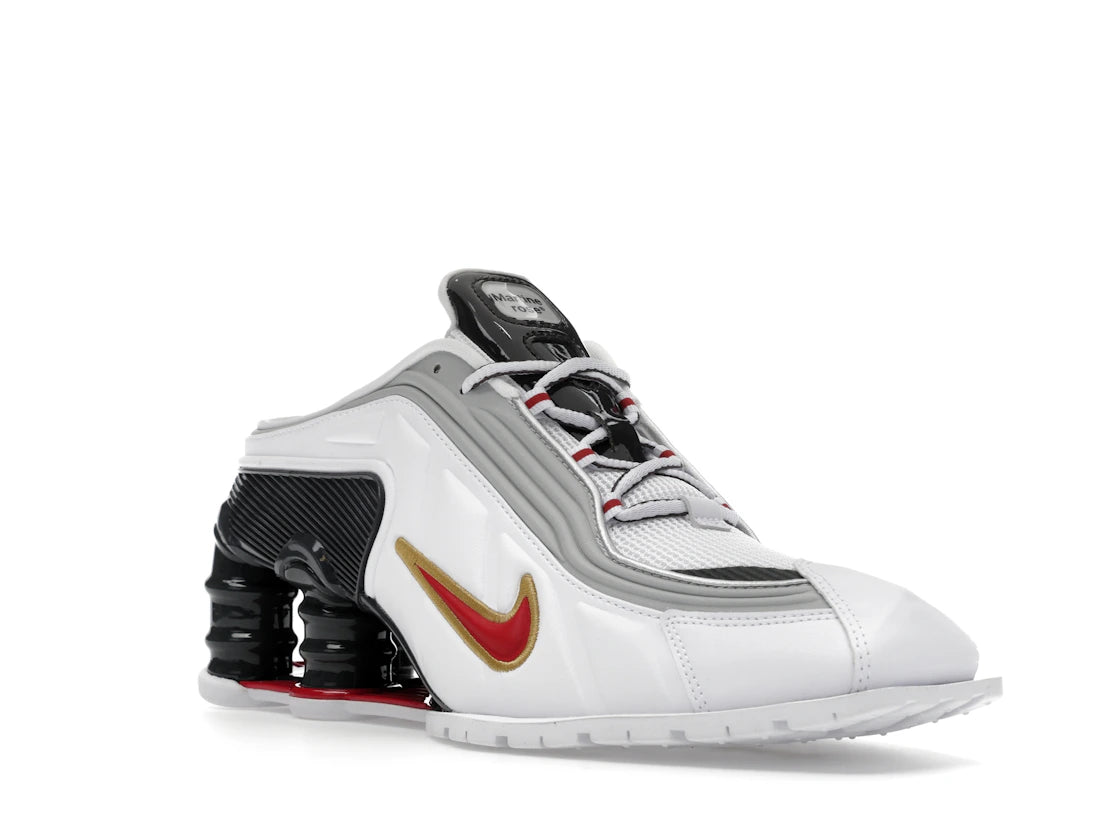 Nike Shox MR4 Mule Martine Rose Metallic Platinum Varsity Red