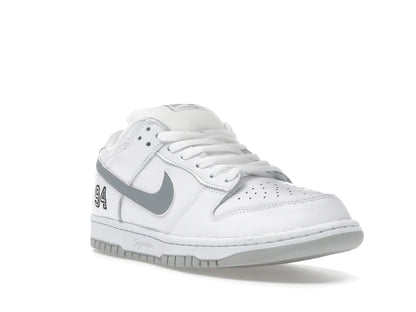 Nike SB Dunk Low Supreme 94 White Metallic Silver
