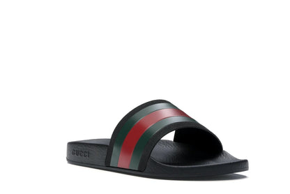 Gucci Rubber Slides Red Green