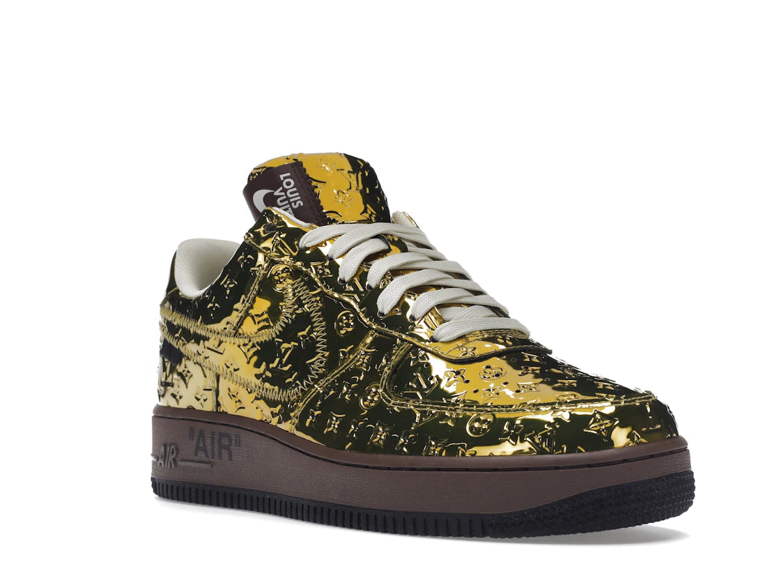 Louis Vuitton Nike Air Force 1 Low By Virgil Abloh Metallic Gold