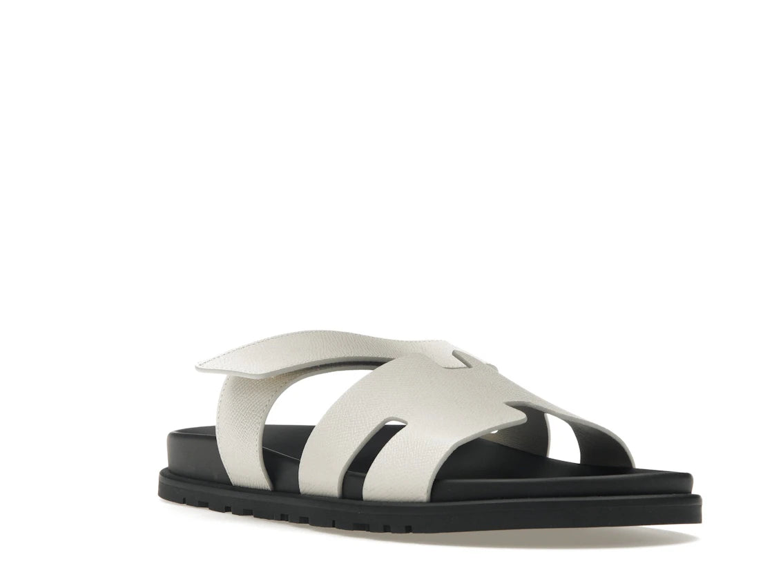 Hermes Chypre Sandal Blanc Epsom Leather