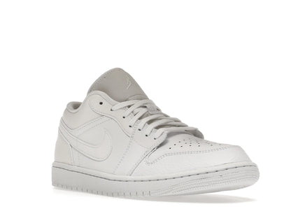 Jordan 1 Low Triple White Tumbled Leather