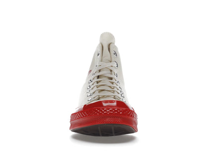 Converse Chuck Taylor All Star 70 Hi Comme des Garcons PLAY Egret Red Midsole