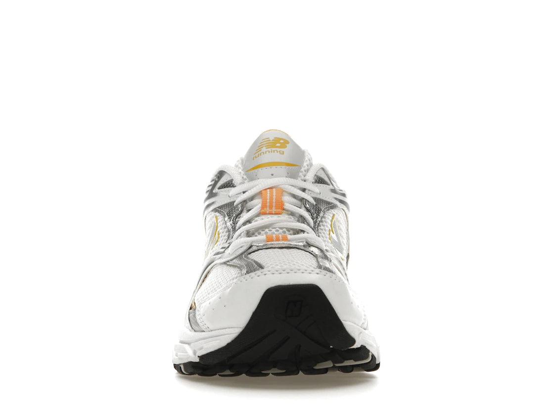 New Balance 530 White Vibrant Apricot Silver Metallic
