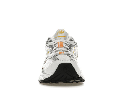 New Balance 530 White Vibrant Apricot Silver Metallic