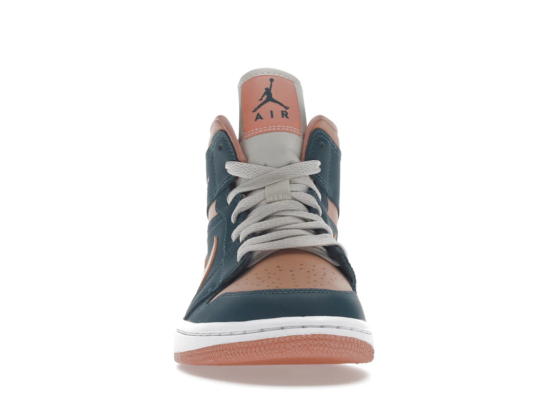Jordan 1 Mid Vert Turquoise Foncé (Femme)