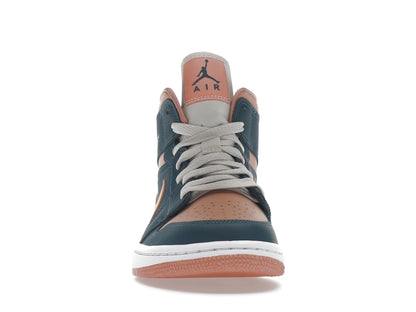 Jordan 1 Mid Vert Turquoise Foncé (Femme)
