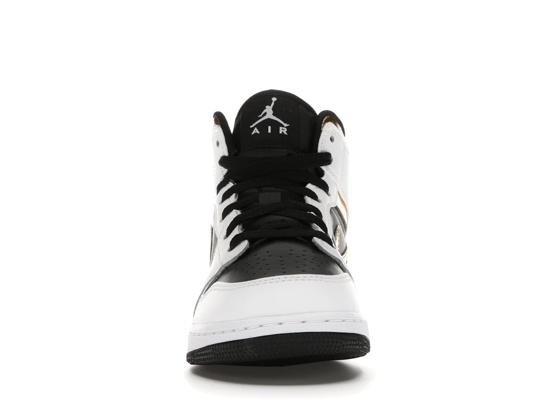 Jordan 1 Mid White Gold Black