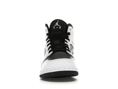 Jordan 1 Mid White Gold Black
