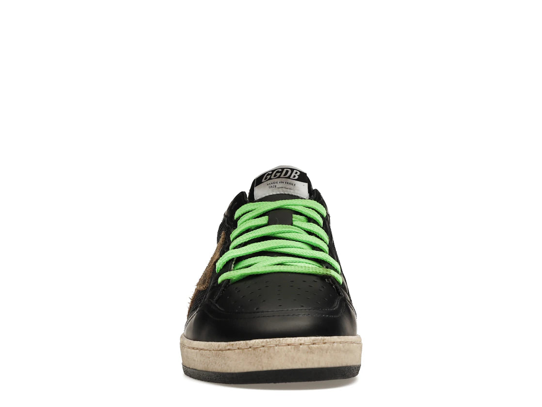 Golden Goose Ball-Star Low Black Fluorescent green