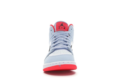 Jordan 1 Mid Half Blue Polka Dot Swoosh