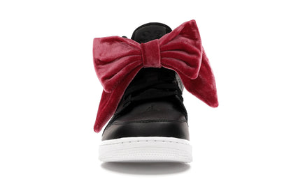 Jordan 1 Mid Bow Black Noble Red