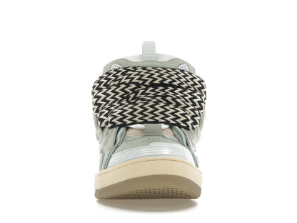 Lanvin Leather Curb Sneaker Light Blue