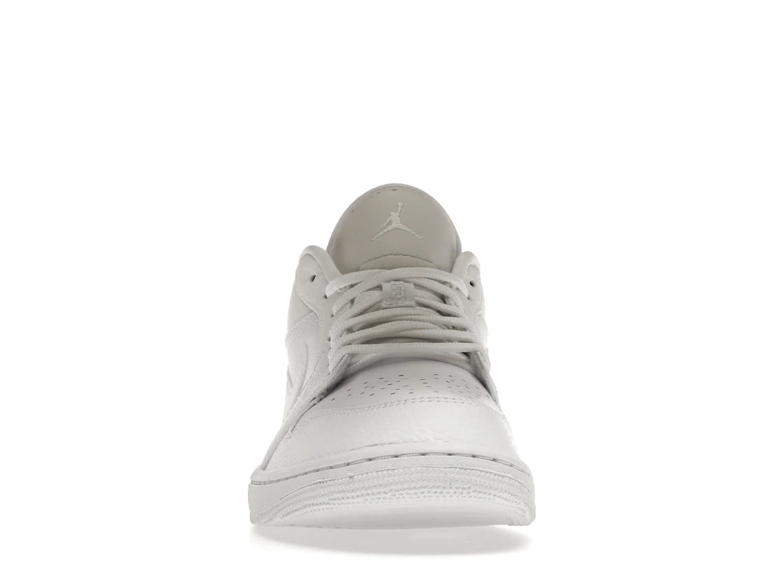 Jordan 1 Low Triple White Tumbled Leather