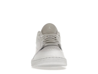 Jordan 1 Low Triple White Tumbled Leather