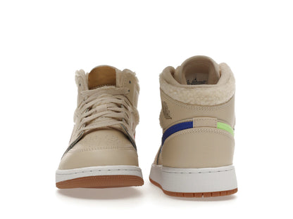 Jordan 1 Mid Utility Fleece Pearl White