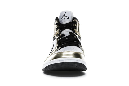 Jordan 1 Mid Or Métallisé Noir Blanc (Homme)