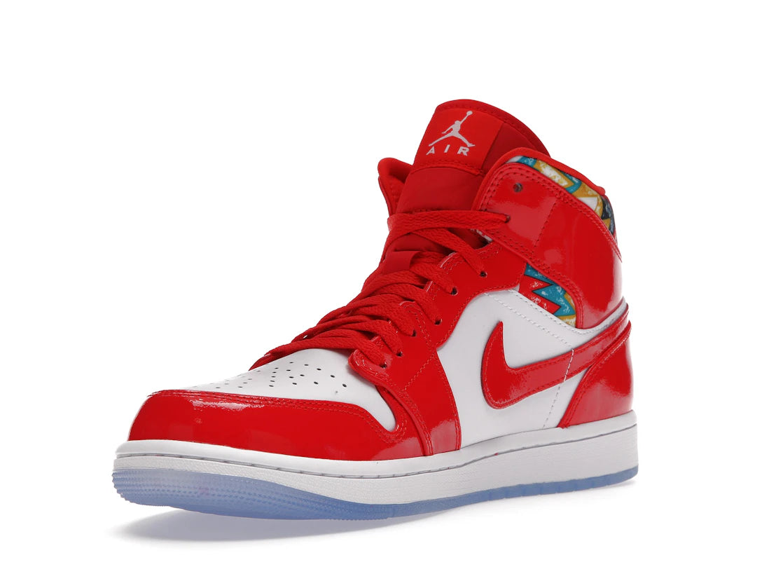Jordan 1 Mid Barcelona Sweater Red Patent