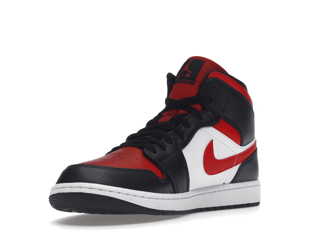 Jordan 1 Mid White Black Red (2022)