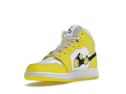 Jordan 1 Mid Dynamic Yellow Floral