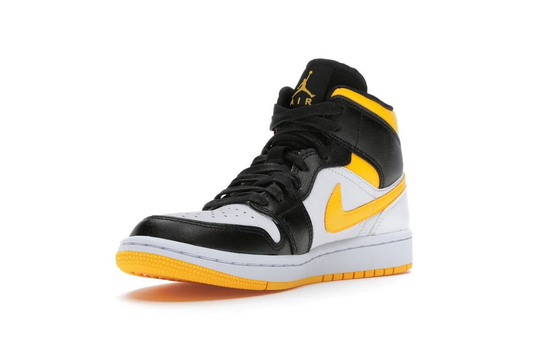 Jordan 1 Mid Laser Orange Noir (Femme)