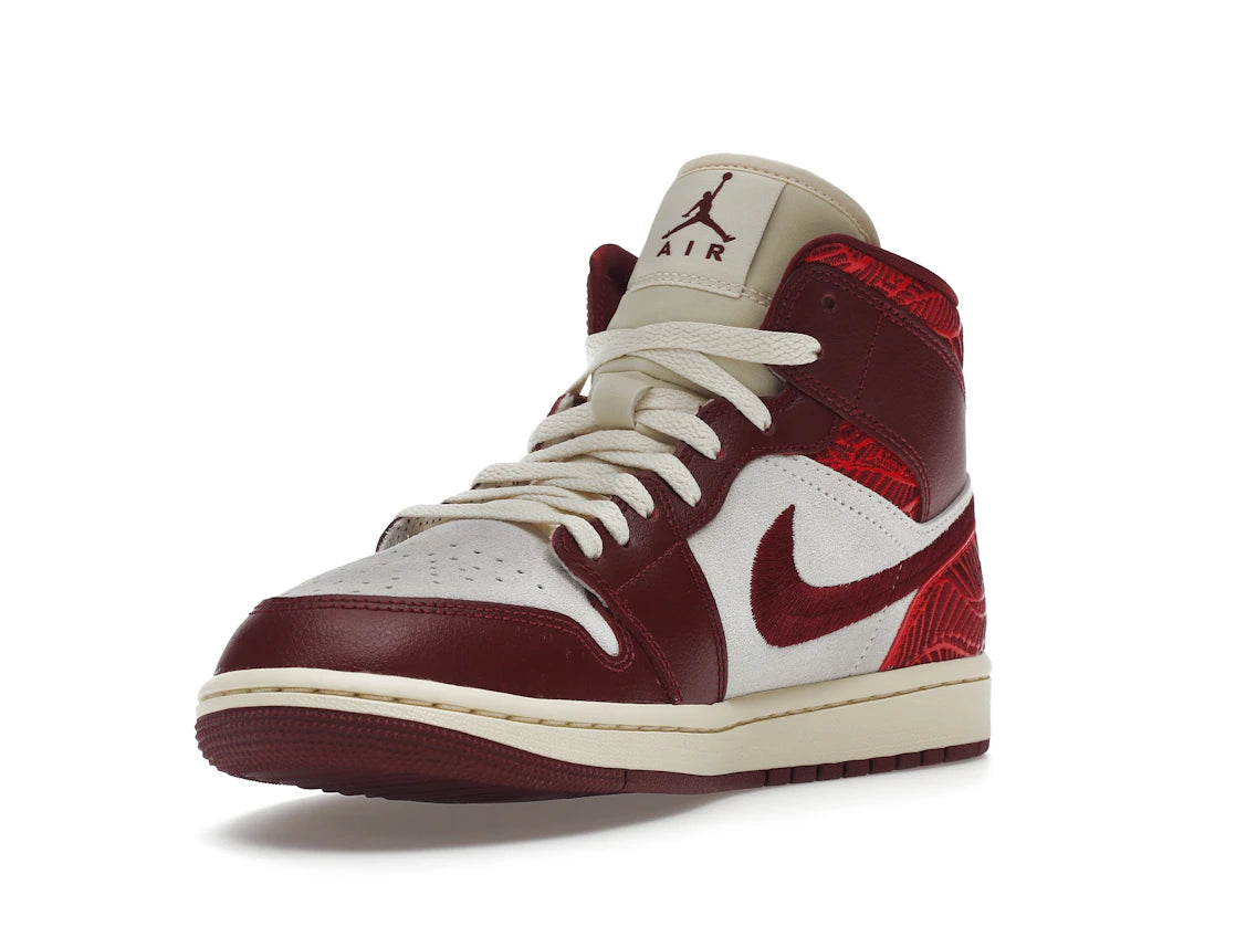 Jordan 1 Mid SE Tiki Leaf Team Red