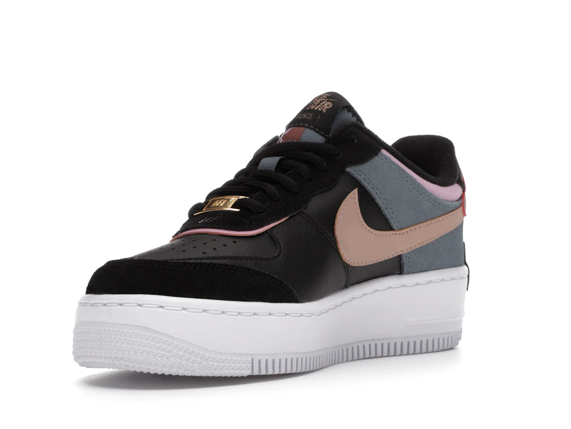 Nike Air Force 1 Low Shadow Black Light Arctic Pink Claystone Red