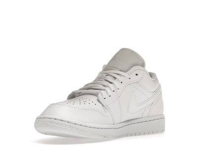 Jordan 1 Low Triple White Tumbled Leather