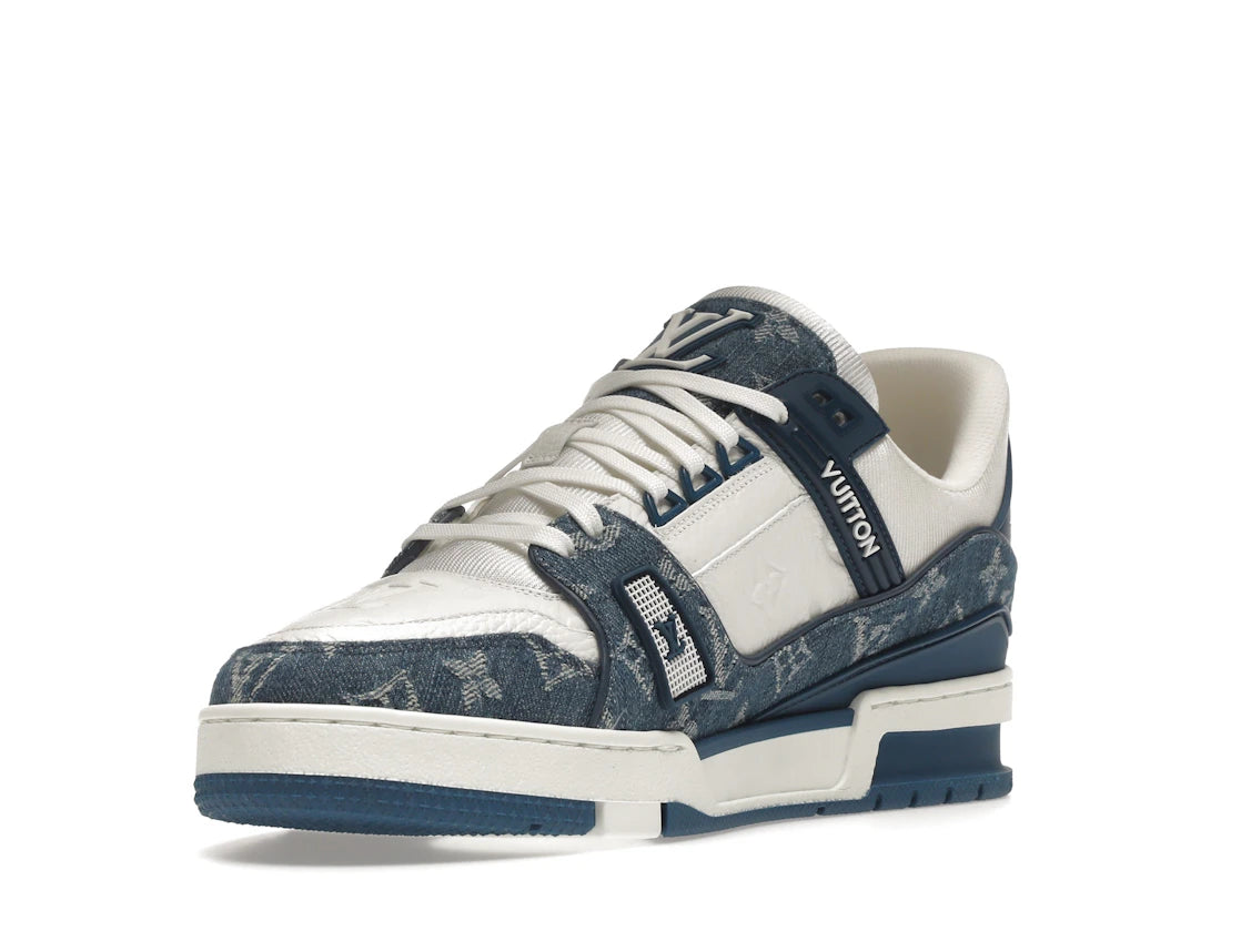 Louis Vuitton LV Trainer Monogram Denim White Blue