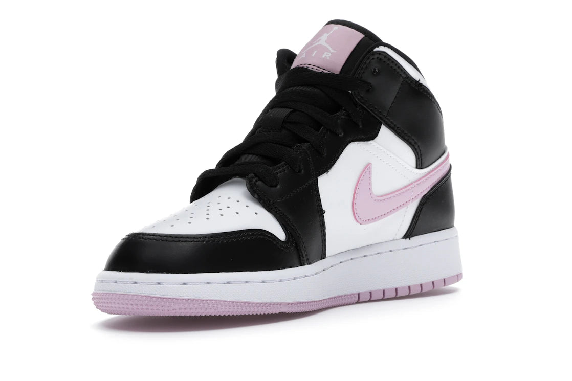 Jordan 1 Mid White Black Light Arctic Pink