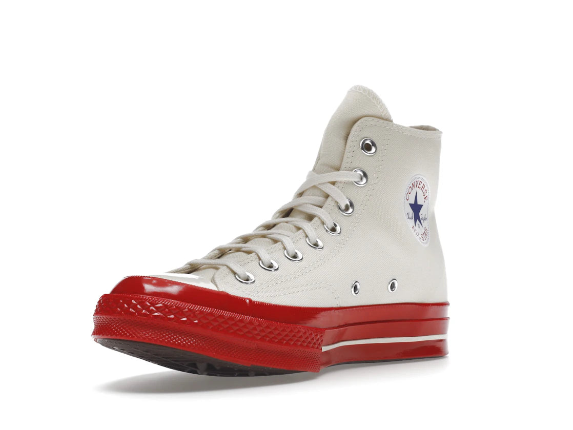 Converse Chuck Taylor All Star 70 Hi Comme des Garcons PLAY Egret Red Midsole