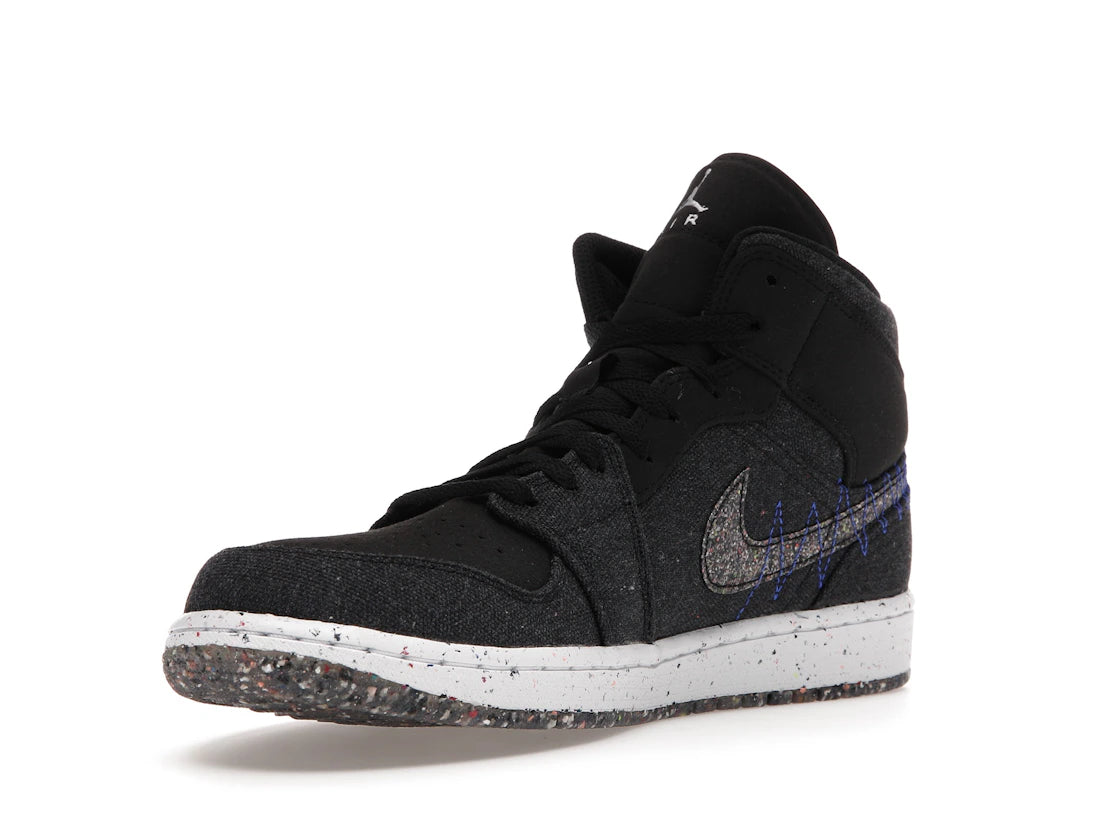 Jordan 1 Mid Crater Black