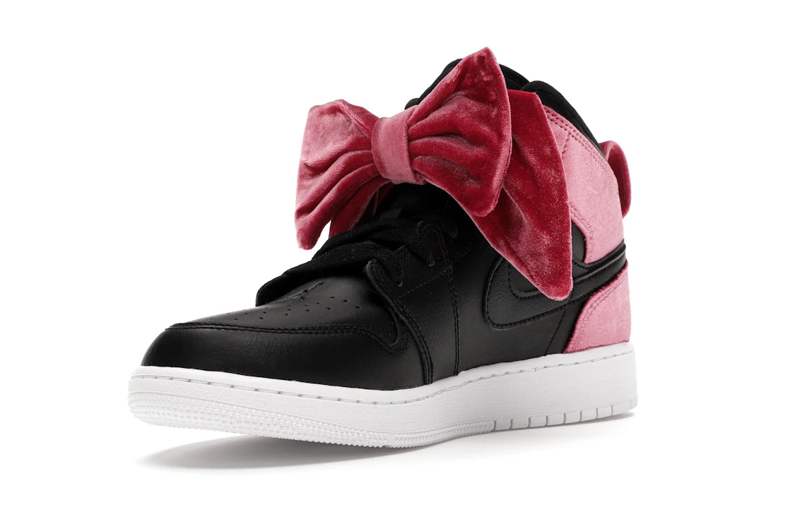Jordan 1 Mid Bow Black Noble Red