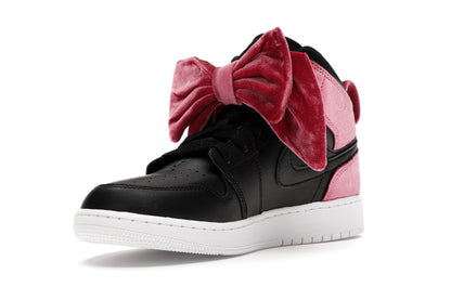 Jordan 1 Mid Bow Black Noble Red
