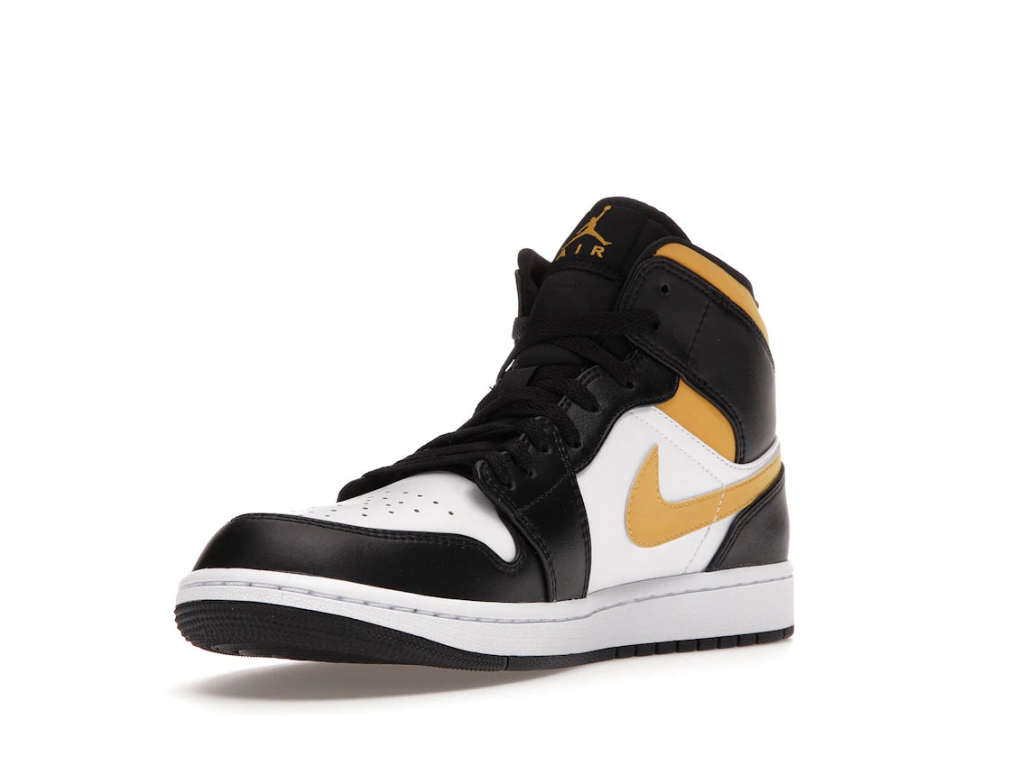 Jordan 1 Mid White Pollen Black