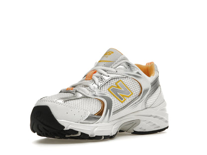 New Balance 530 White Vibrant Apricot Silver Metallic