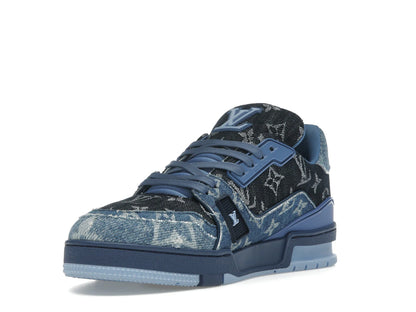 Louis Vuitton LV Trainer Blue Patchwork Monogram Denim